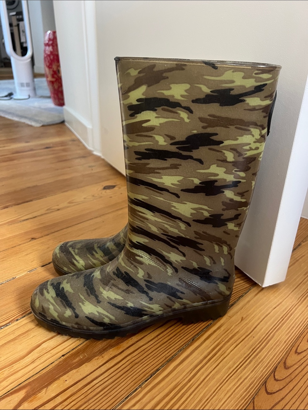 Stuart Weitzman Camo Waterproof Rain Boots